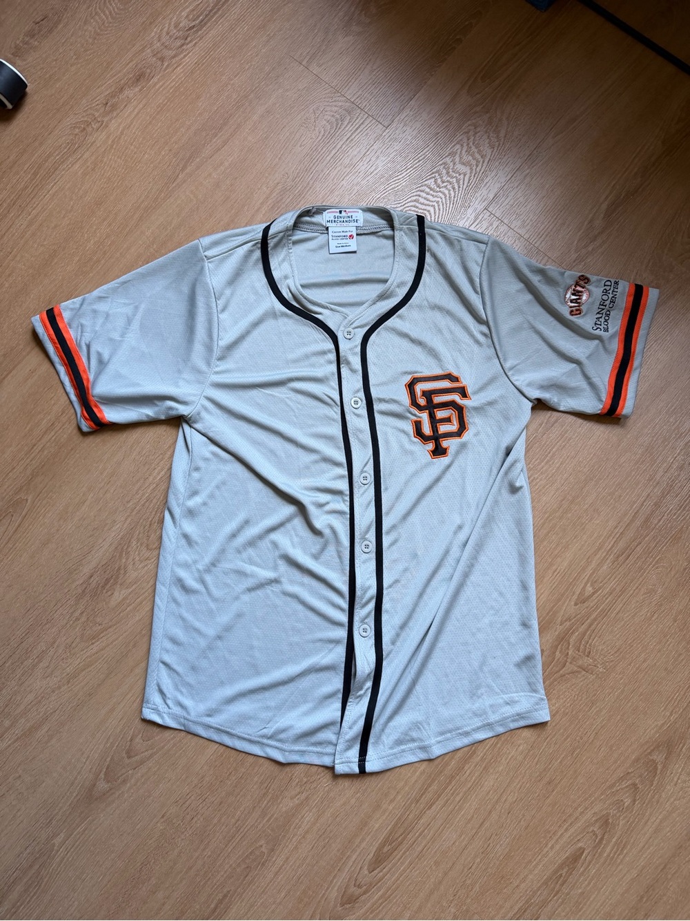 San Francisco Giants MLB Baseball Jersey Grey Orange Medium